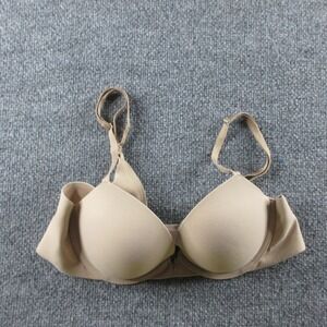 Victoria's Secret Push Up Bra Womens 36B Beige Padded Underwire Microfiber